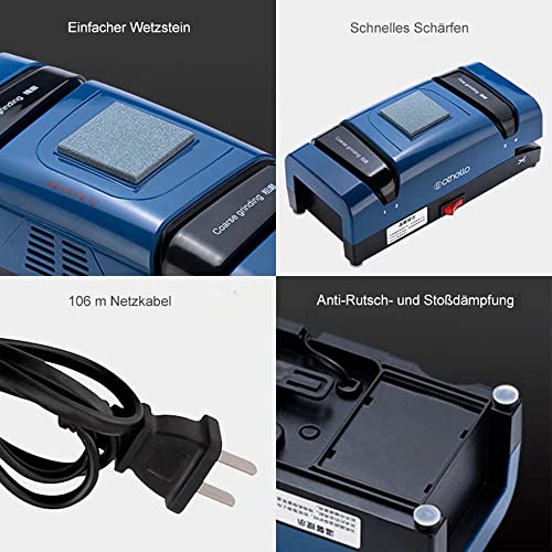 ZJYWAN Profi Elektrischer Messersch Schärfen 6-in-1 Messerschleifer für Alle Messer Grob Schleifen, Feinschleifen… – Bild 8