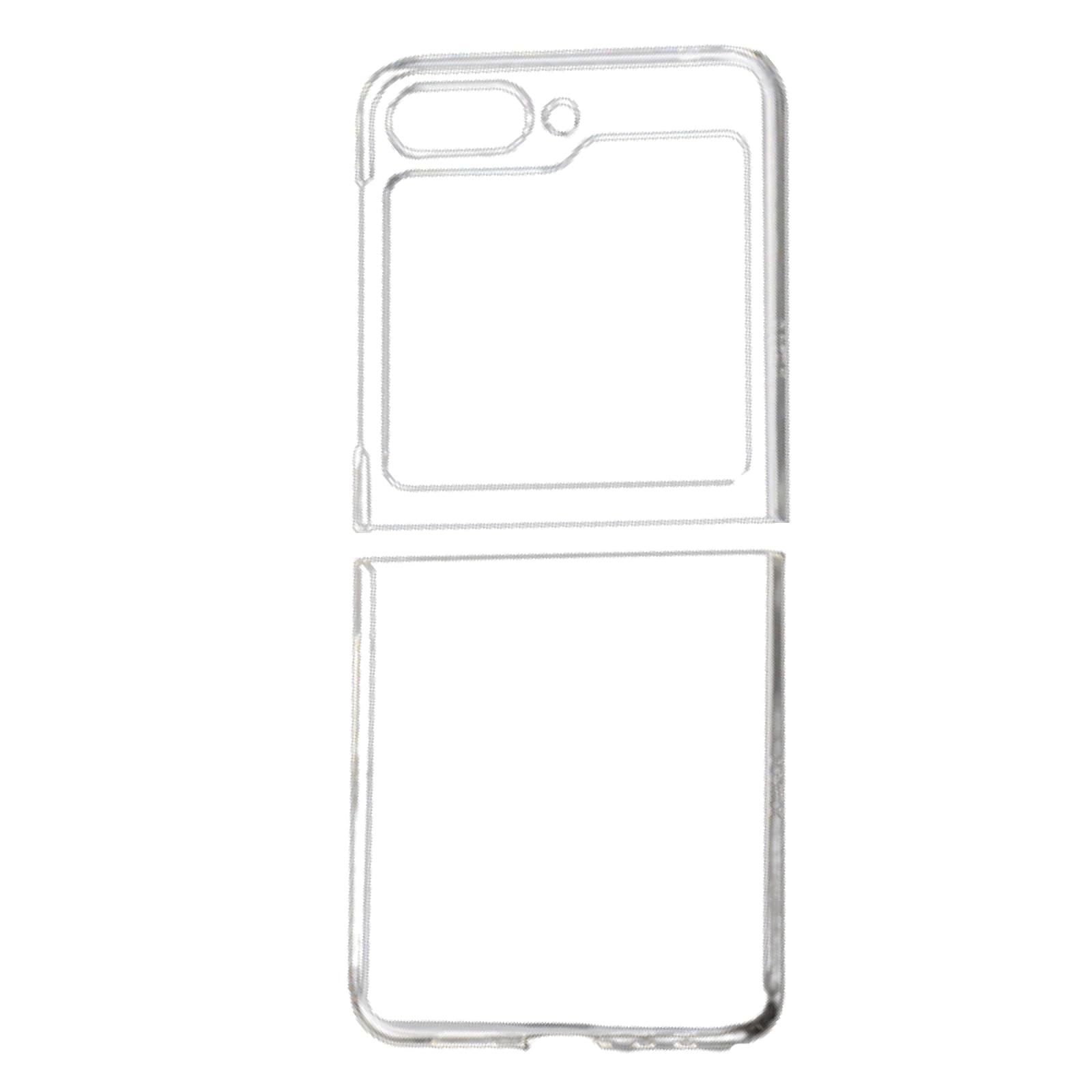 T TECLUSIVE Crystal Clear Transparent Case Compatible for Galaxy Z Flip 5 | Shockproof Protective Hard Slim Clear Cover with Camera Protection (Flip 5)