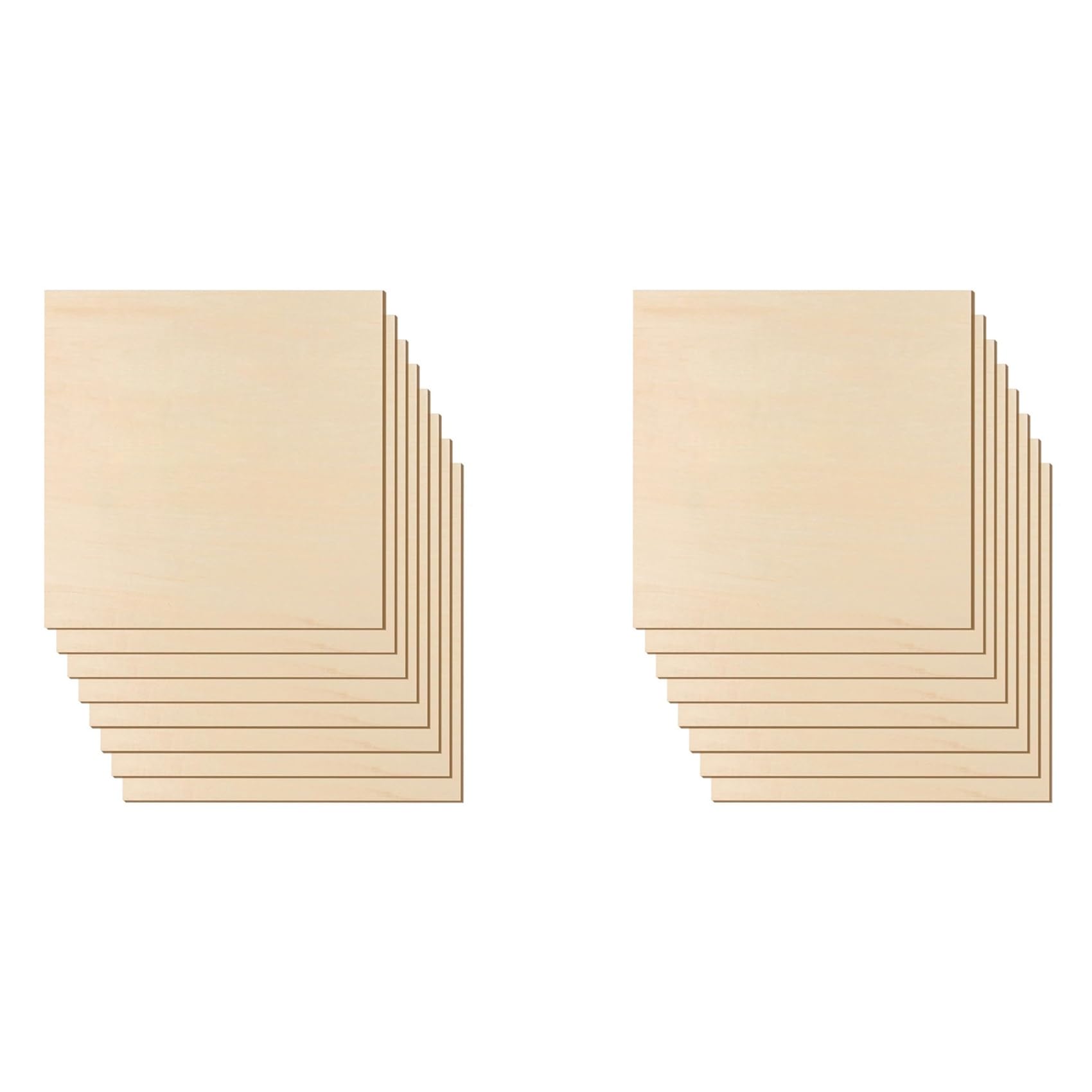 Vjsujehgy 12 X 12 Inch - 3Mm Basswood Sheets Plywood Sheets, 16Pcs Square Unfinished Wood Board for DIY Crafts, Cutting