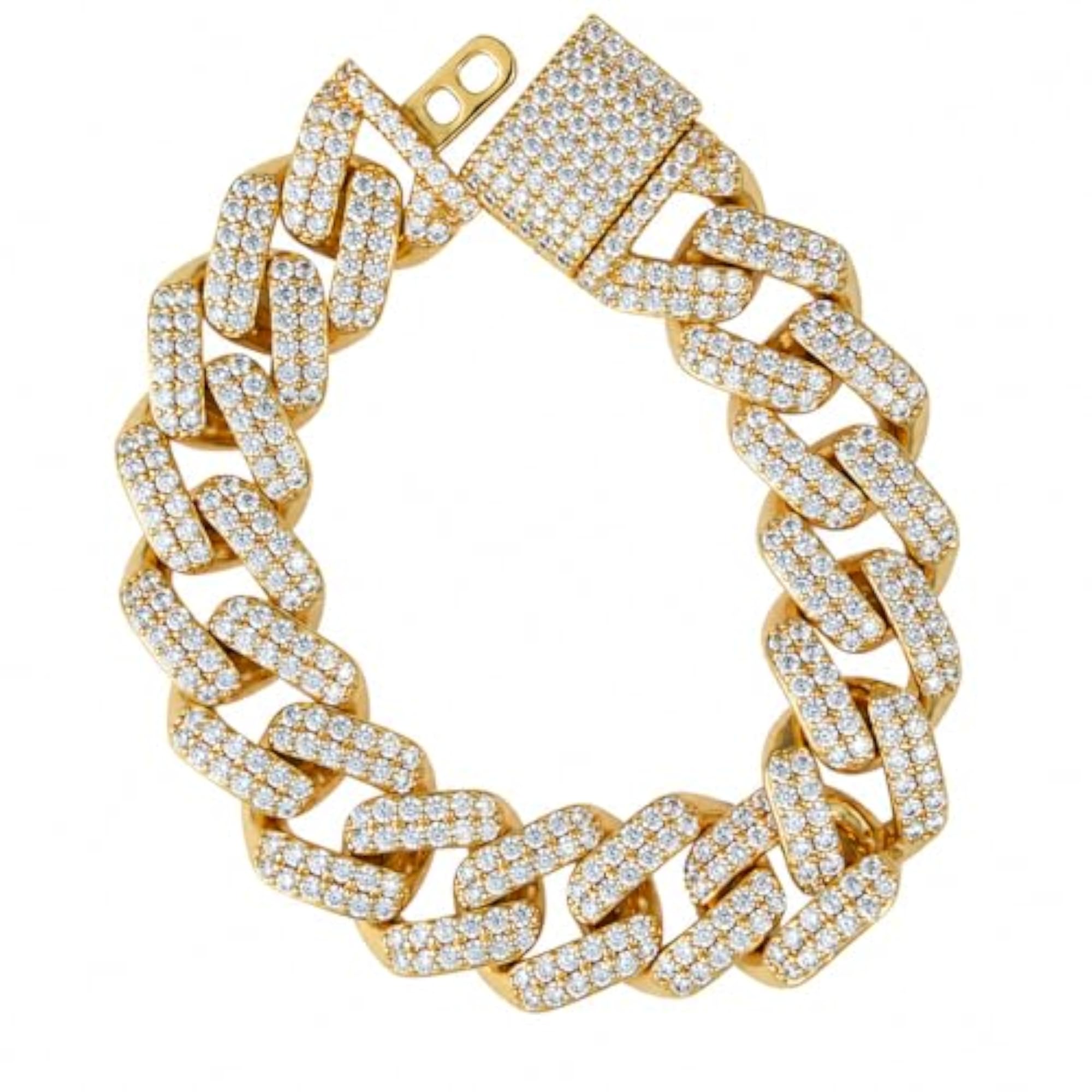 Women's Rose Gold Cuban Statement Bracelet, Gift for Her