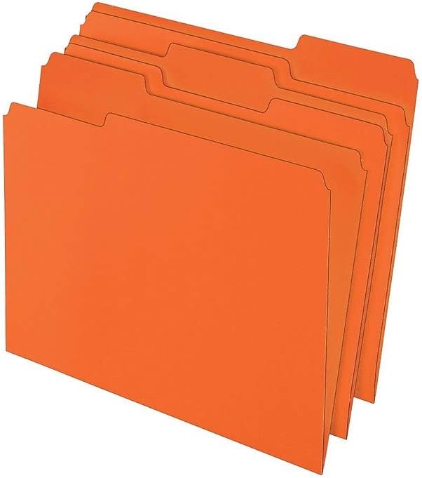 Staples File Folders, Letter Size, 1/3‑Cut Tabs, Assorted Positions, Assorted Colors, Heavy‑Duty Paper Stock, 250/Pack
