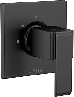 Delta Faucet Ara 3-Setting Shower Handle Diverter Trim Kit, Diverter Valve Trim Kit Black, 3 Way Shower Diverter, Delta Diverter Trim, Matte Black T11867-BL (Valve Not Included)