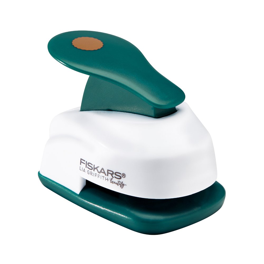 Fiskars Lia Griffith Designer, Teal & White, Flower Center/Circle