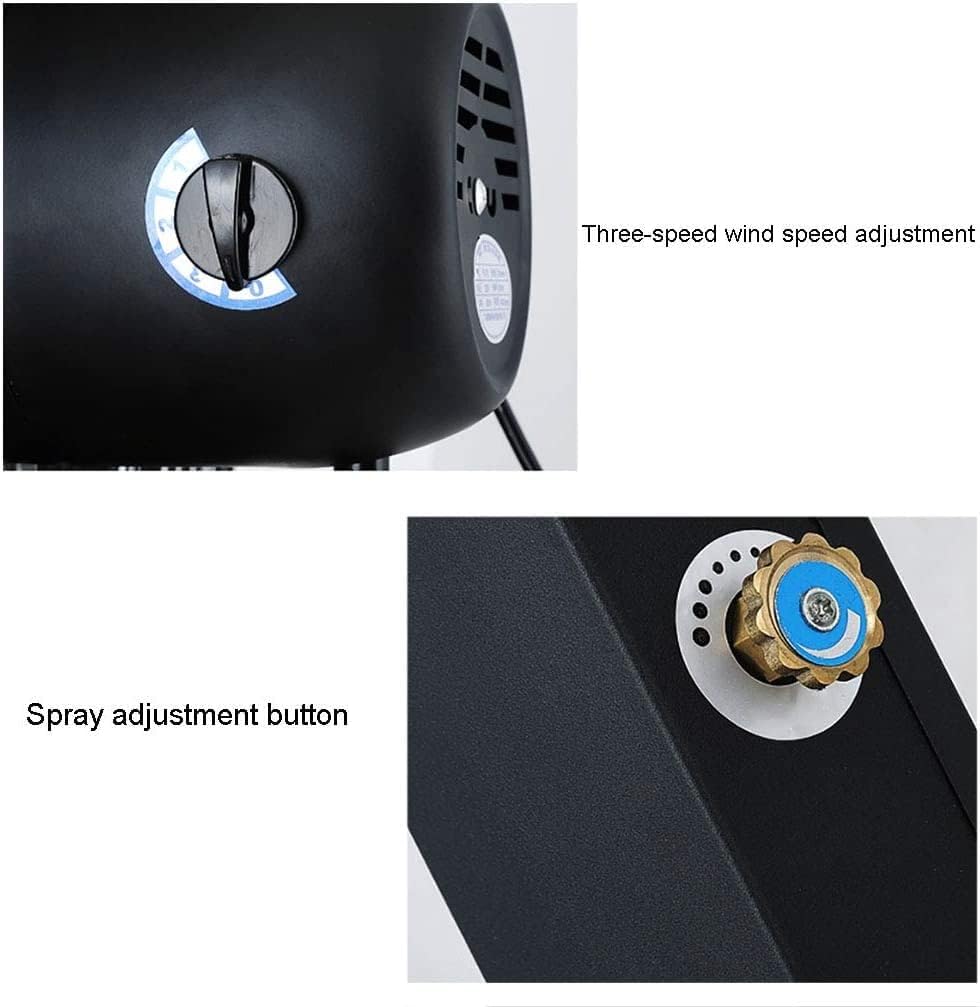 Outdoor Fan Misting for Patios Oscillating Pedestal Fan Cooling Misting Spray 3-Speed/42L Water Tank Large for Industrial, Commercial, Residential, and Greenhouse, Black,copper-Diameter70cm