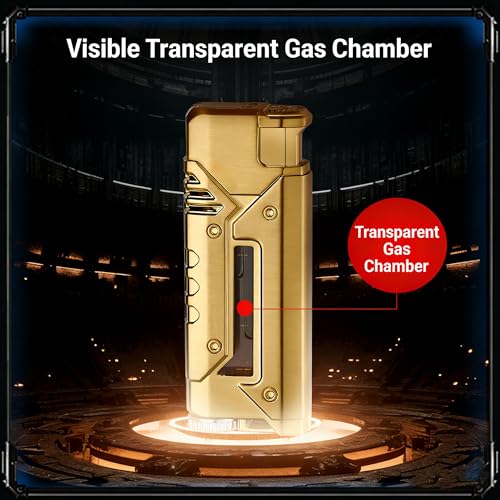 Briquet metálico recargable con llama jet cortaviento miniatura 2