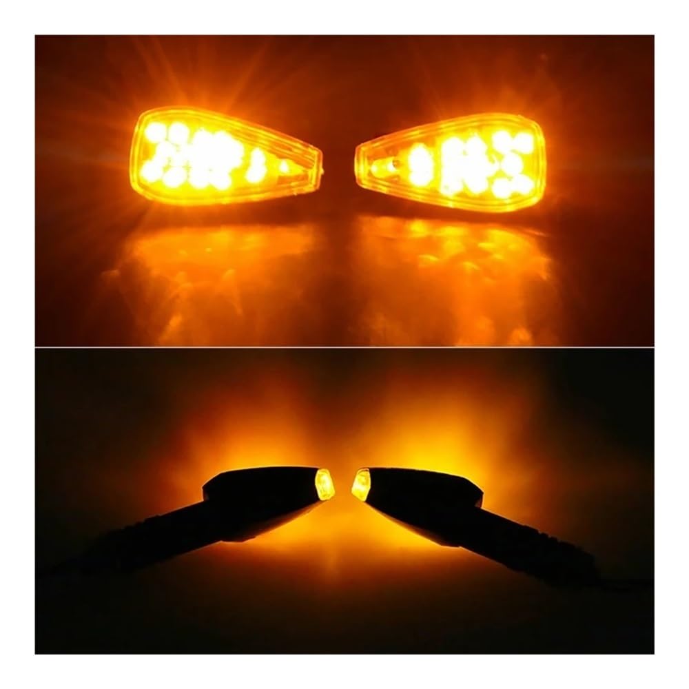 Generique Moto Arrière Lampe Clignotants Universels À 14 LED Pour Motos, 12V, Indicateur Arrière, Feu