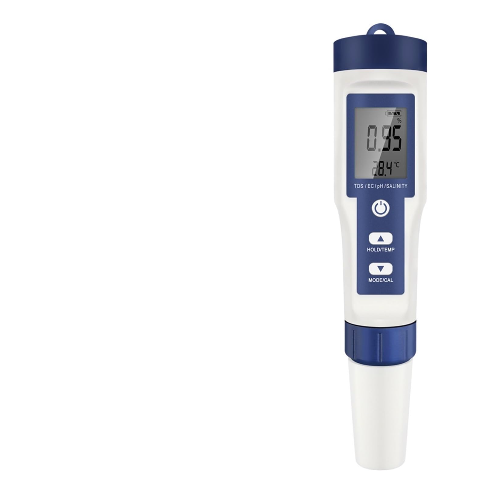 Medidor Digital de PH TDS EC 5 en 1, probador de temperatura de salinidad, conductividad, filtro de agua, pluma de pureza con retroiluminación(Without backlight)