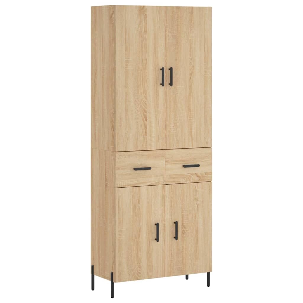 Credenza dębowy Sonoma 69,5 x 34 x 180 cm drewno wielowarstwowe