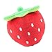 Pulabo Jouet couineur en forme de fraise pour chien Jouet électronique pour éviter l'ennui Rouge