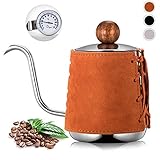 「Bequem zu halten und zu übergießen」 - Doppellagige Superfaser-Haut, die mit Nähten überlagert ist, dick und abriebfest, bequemer Griff, Wärmeisolierung und Verbrühung, als dekorativer schöner Retro-Look.