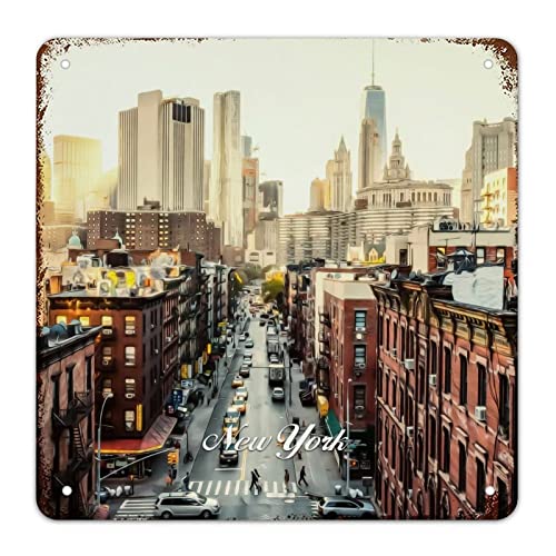 Souvenir de voyage New York plaque rétro idée cadeau originale
