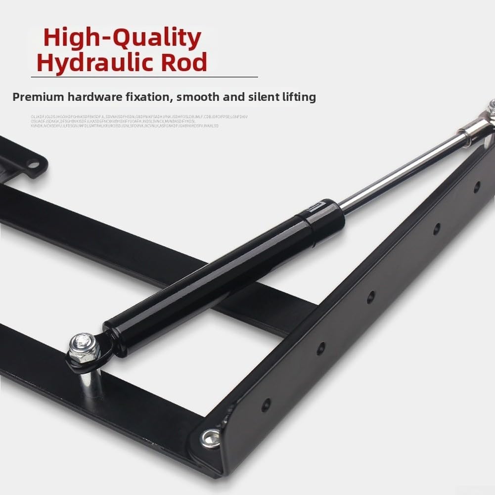 Mecanismo de elevación de mesa de café hidráulico de gas con bisagra superior plegable negro 24 x 22 cm