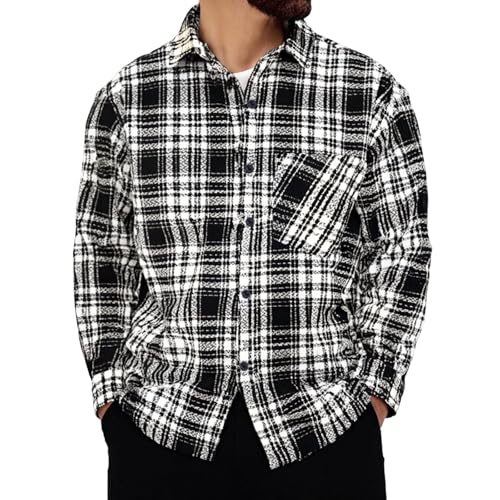 Camisa elegante de hombre manga larga elegante y cálida slim fit