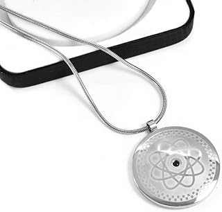 38 Healing Stainless Steel Necklace for Men Women Radiation Protection Shield Pendant with Balance Energy Power,Negative Ions,Magnetic, Relief Aging Joint Pain Blood Circulation