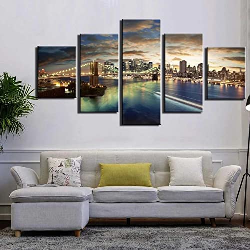 Tableaux impressions sur toile HD Venise 5 parties affiches décoration murale