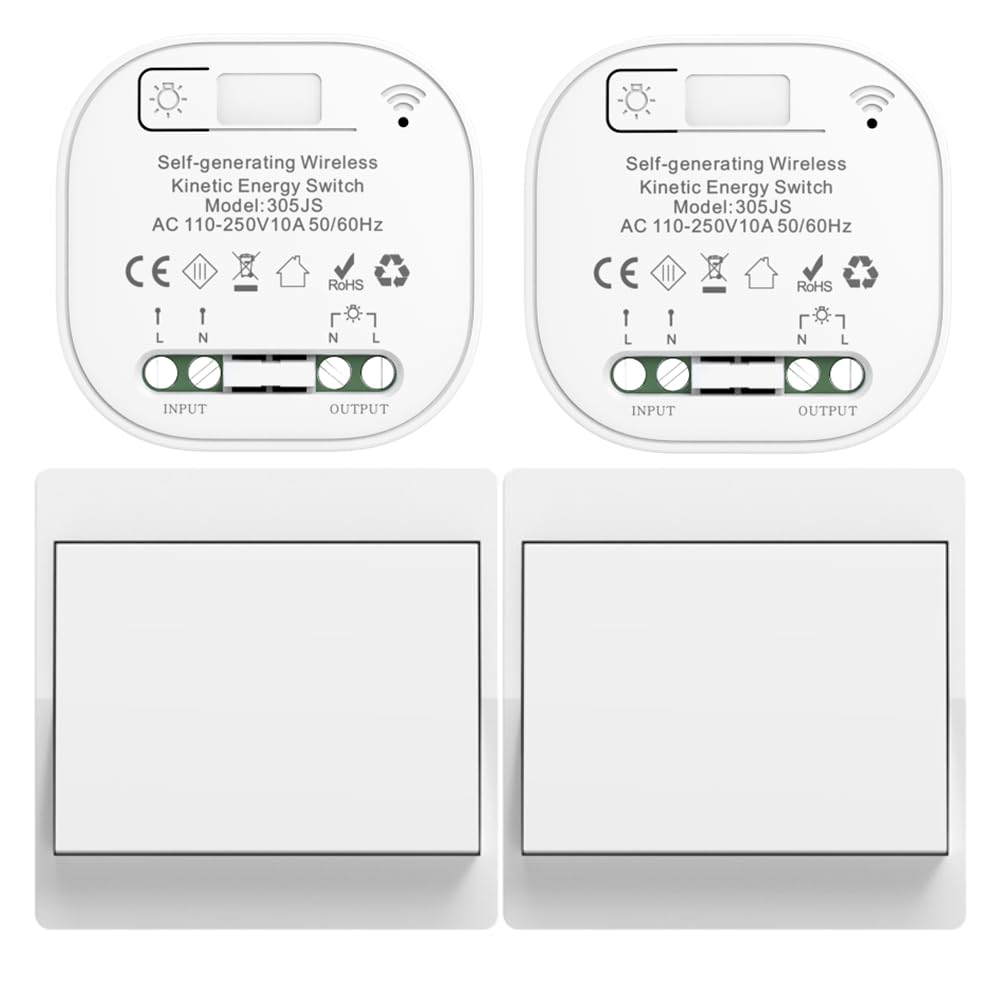 220v interruptores inalambricos autoalimentado cinetico interruptor sin cable sin bateria rf interruptor remoto pulsador inalambrico conmutador luz inalambrico para iluminacion del hogar
