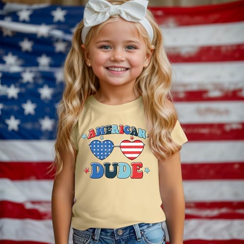 Kids 4th of July American Flag Shirts Boys Girls Patriotic T-Shirt Independence Day Tee Tops Outfit 3-10 Years3