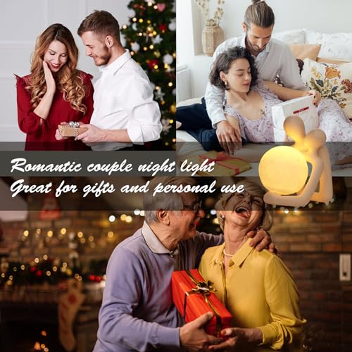 Awnr RIV001 Ceramic Couple Statue Hold The Lamp Figurines thumb #7