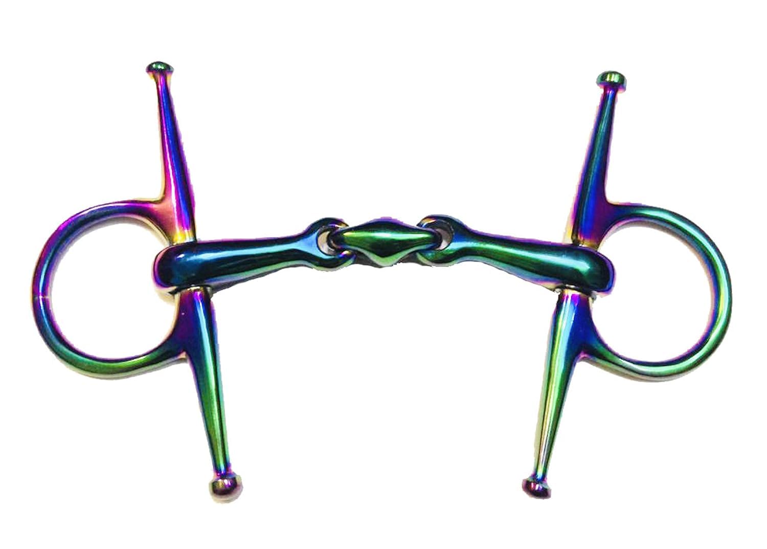EXTREME Full Cheek Rainbow Jointed Horse Bit Stainless Steel Snaffle 5" Gentle Pressure Design for Sensitive Horses (5 Inches)