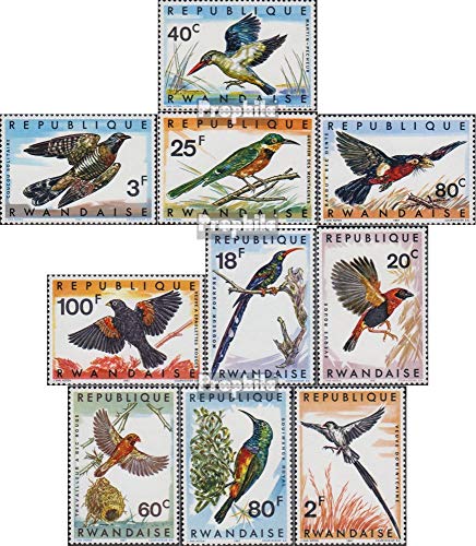 Prophila Collection Ruanda Michel.-No..: 249A-258A (Completa Edizione) 1967 Uccelli (Francobolli per i Collezionisti) Uccelli