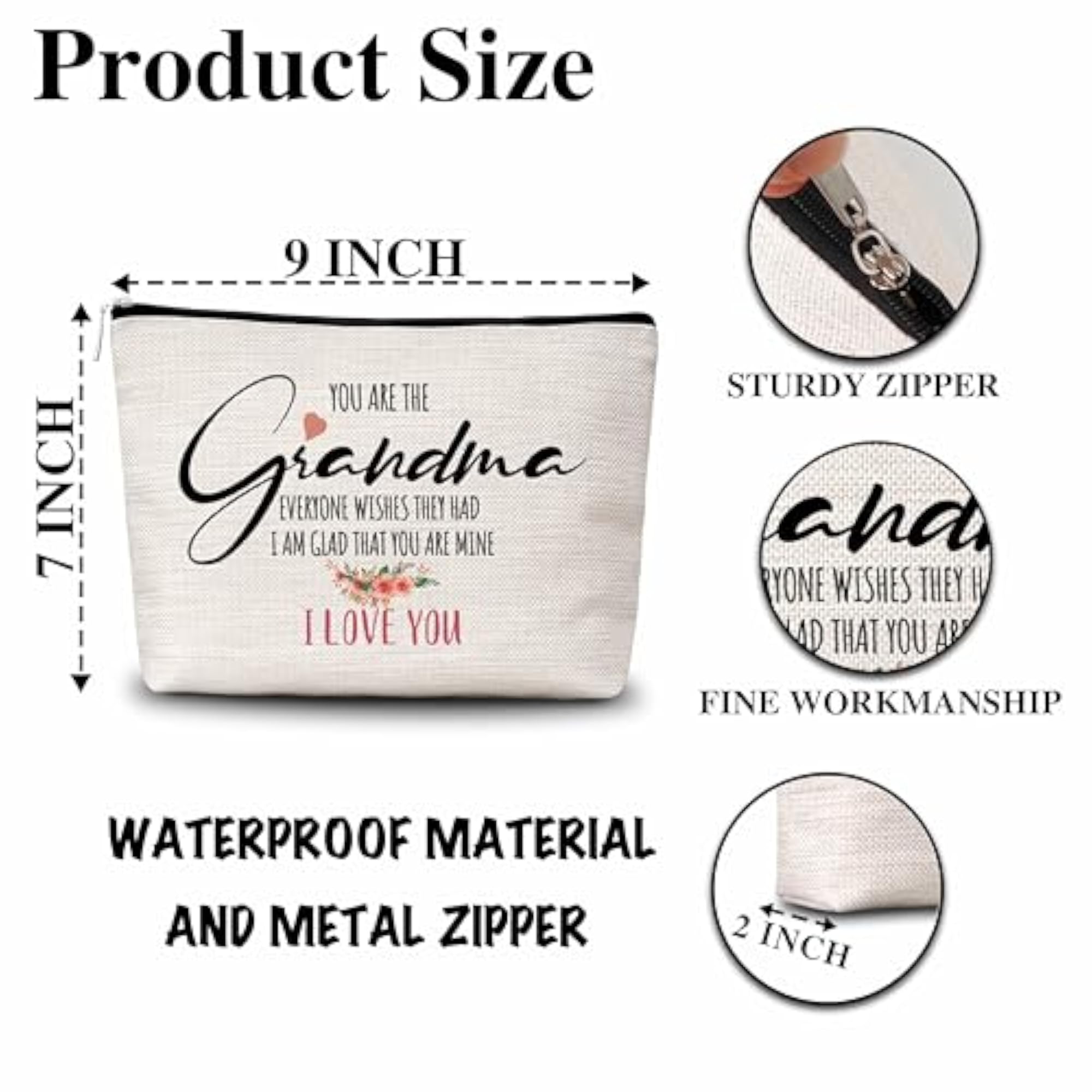 Sunflower Makeup Bag, Let God Fix It Design