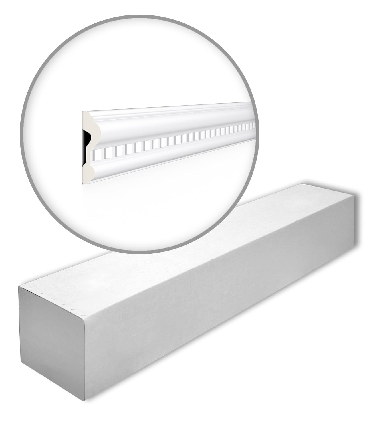 NMCZ32-box ARSTYL Noel Marquet 1 Box 20 Pieces Panel Moulding Contemporary Design White | 40 m