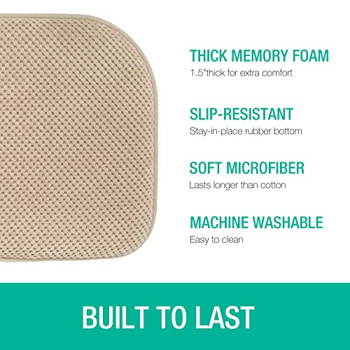 Pronous Memory Foam Chair Cushion Tufted U-Shaped Non Slip Washable Set Of 2 Chairs Pads Seat Cushion For Home Room Kitchen Dining Office Desk Chairs Camel #TOP4