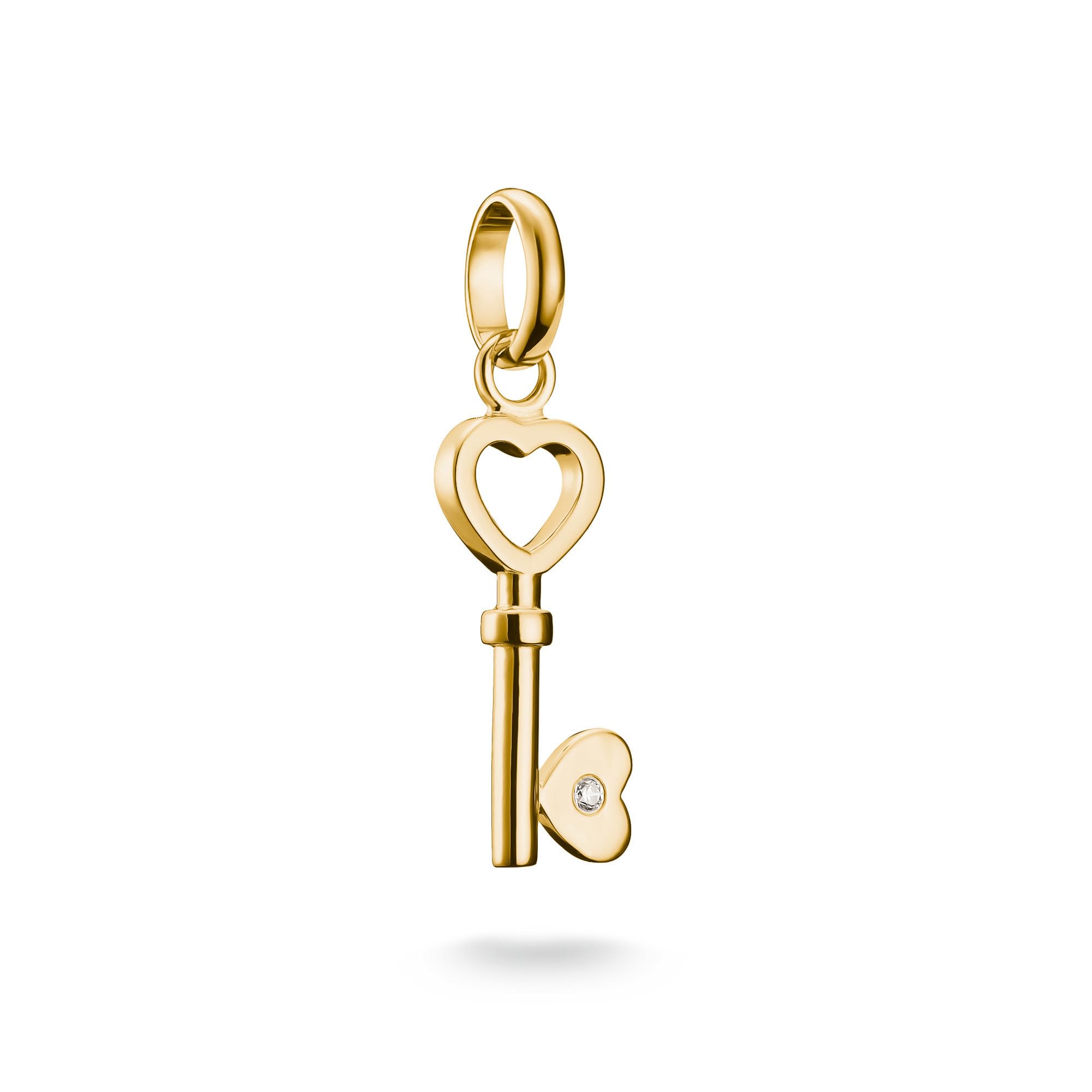 Thomas Sabo Charm Club Connect CC1241-414-14 - Ciondolo a forma di chiave d'amore, in argento 925 riciclato
