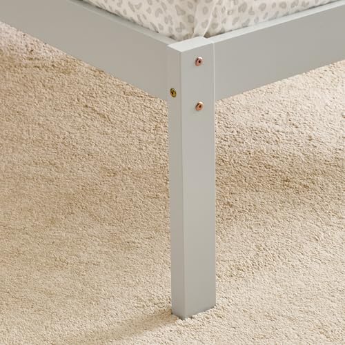 Image of Home Centre | Helios Taylor Lyra Single Bed | Solid Wood | Grey