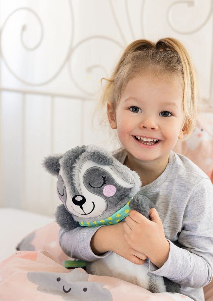moses. Kleine Kuschelhelden Wärmflasche Waschbär, Wärmeflasche mit Überzug, kuscheliger Wärmflaschenbezug im süßen Waschbär Design, abnehmbare und waschbare Bettflasche für Babys und Kinder