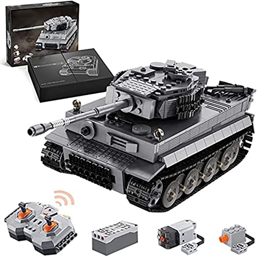 RC Panzer Modellbausätze 2,4 GHz RC World War II Classic Tiger Panzer Modell Set, 925 Stück Bausteine kompatibel mit…