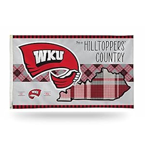 Rico Industries NCAA Western Kentucky Hilltoppers This is Hilltoppers Country – Plaid 3′ x 5′ Banner Flag Single Sided – Indoor or Outdoor – Home Décor
