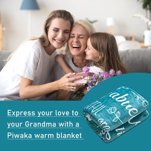 Piwaka-Flannel-Blanket-for-Grandma-Purple-Teal-Blue-Red-Throw-Personalised-Gifts-for-Grandma-Soft-Cosy-Grandma-Blanket-Gift-Box-for-Grandmother-Flannel-Teal Piwaka Flannel Blanket for Grandma Purple Teal Blue Red Throw Personalised Gifts for Grandma Soft Cosy Grandma Blanket Gift Box for Grandmother Flannel Teal