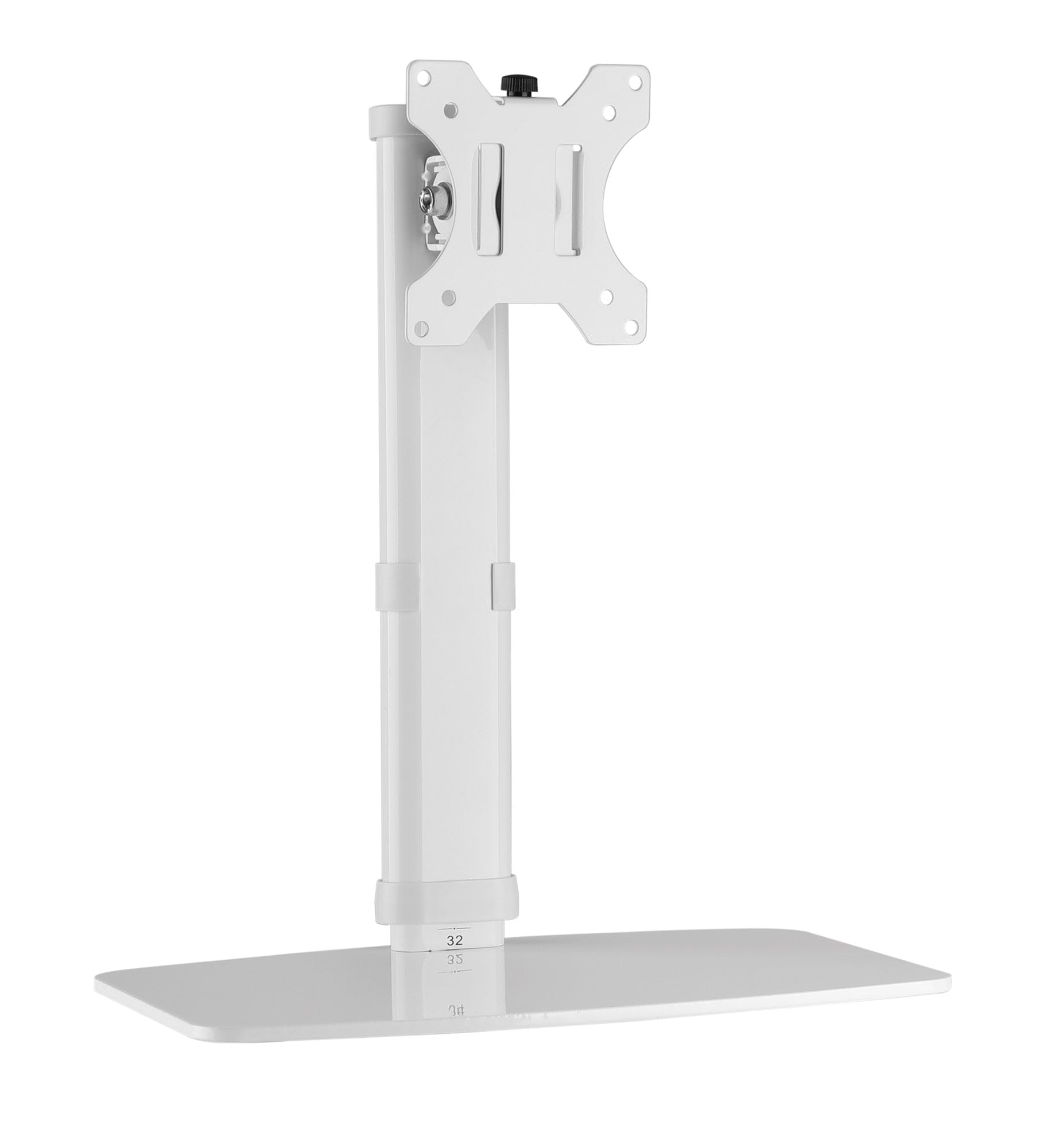Techly 102765 Supporto da Tavolo Stand per Monitor 17-27" con Base Bianco