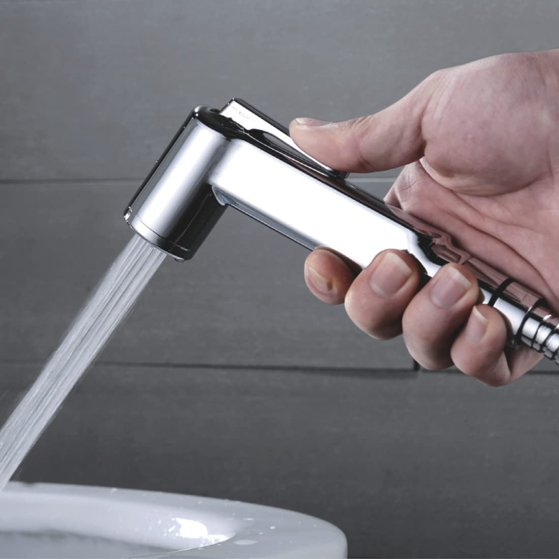 Bathroom Essentials Health Faucet Set Hand Jet Spray Gun for Toilet ABS Material 1.2 Meter Flexible Hose Pipe and Wall Hook, Chrome Finish (Jet Spray for Toilet) Pack of 2 Pieces (B0CW1YGQL1) Amazon Price History, Amazon Price Tracker