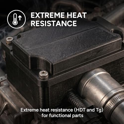 Image of Polymaker ABS Max 3D Printer Filament 1.75mm, Black 1kg Engineering Grade ABS with High Heat Resistance and Enhanced Creep Resistance for Heated Chamber Printers