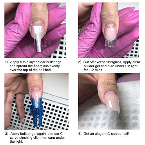 HUIOP 6 clips para moldear uñas c-curve miniatura 4