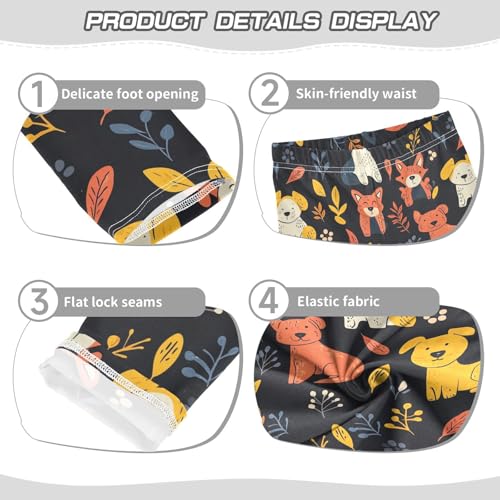 Lovely Dog Animal Girls Casual Leggings for Kids Printed Long Pant Bottoms Stretch and Soft3