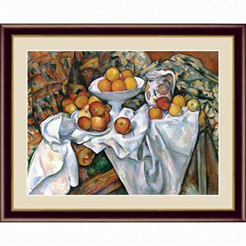 Amazon.co.jp: ポール・セザンヌ『林檎とオレンジ』高精彩工芸画+手彩  