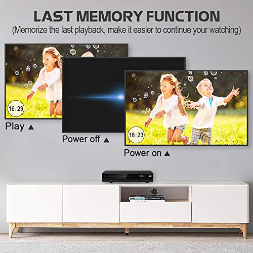 DVD Player for TV, DVD CD Player with HD 1080p Upscaling, HDMI & AV Output (HDMI & AV Cable Included), All-Region Free, Coaxial Port, USB Input, Remote Control Included - Thumbnail 6