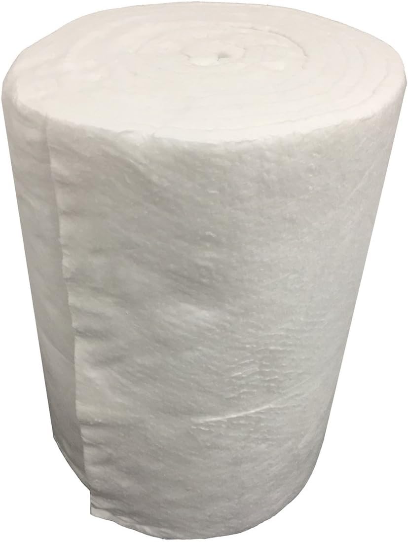 EINSIDE Rollo aislante de fibra de cerámica, Dimensiones del rollo 7,30 metros x 61 cm, Grosor 25 mm, Densidad 128 kg/m³ | Longitud: 7,3 m. Ancho: 61 cm. Grosor: 2,5 cm