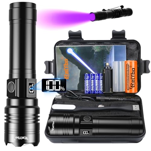 Relybo Torches LED Super Bright Rechargeable, Flashlight 500000 L...