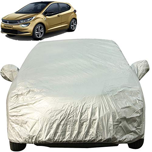 Image of Autofact Waterproof Premium Silver Matty Triple Stitched Car Body Cover with Mirror Pocket for Tata Altroz Item Name (aka Title)