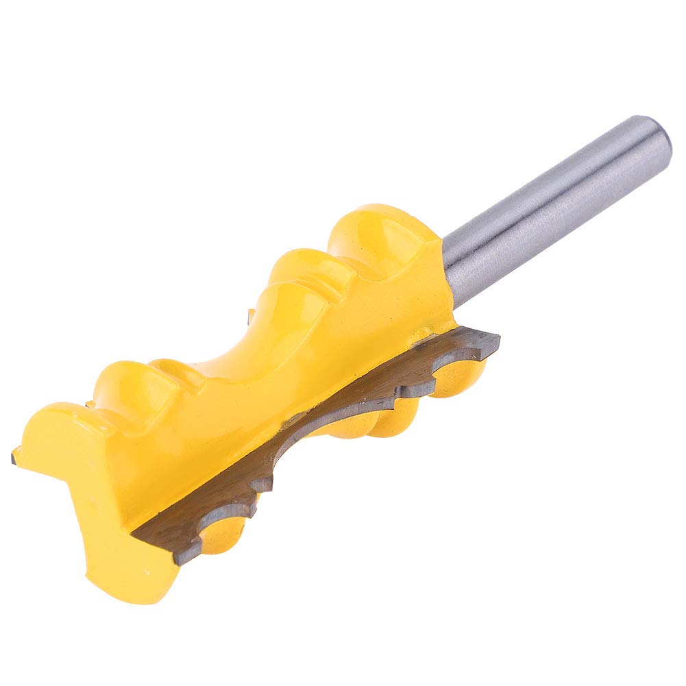 Mèche de routeur de moulures de rail de chaise à tige de 8 mm, fraise à bois élaborée pour moulures de rail de chaise pour la modélisation de la ligne de bois et de la mai