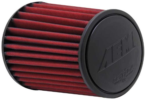 AEM21-2113DK Universal DryFlow Clamp-On Air Filter: Round Tapered; 3.25 in (83 mm) Flange ID; 7 in (178 mm) Height; 6 in (152 mm) Base; 5.125 in (130 mm) Top