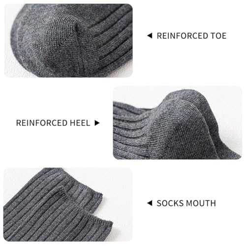 Image of Women Crew Dress Socks Cotton Solid Color Slouch Sock for Dressy Shoes 5 Pack