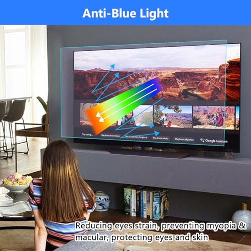 Protecteur d'écran TV anti lumière bleue pour soulager la fatigue oculaire devant votre grand écran