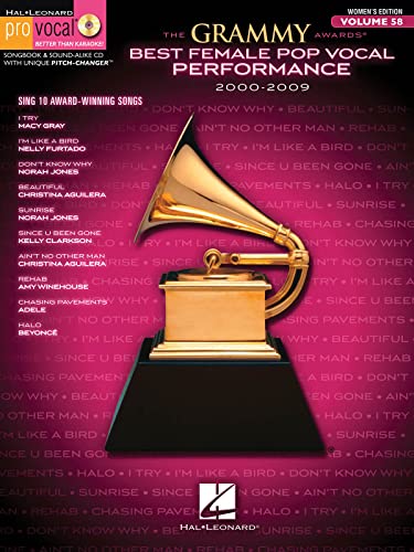 The Grammy Awards Best Female Pop Vocal Performance 2000-2009: Pro Vocal Women's Edition Volume 58 (Hal Leonard Pro Vocal) image 2