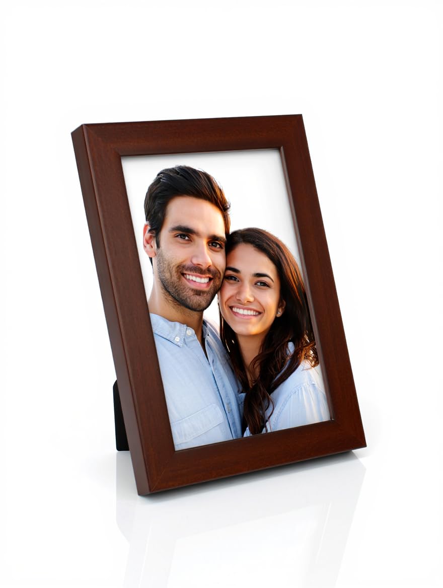 A4 Wooden Picture Frame with Stand - Double Mat -1