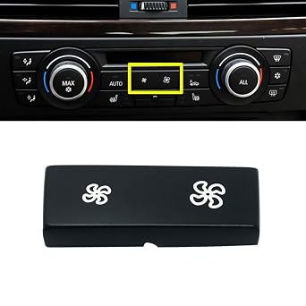 Angelguoguo Heater Climate Air Conditioning Control Panel Fan Wind Speed Button Cover for BMW 1 3 X1 X3 Series E81 E87 E88 E82 E90 E91 E92 E93 E84 F25